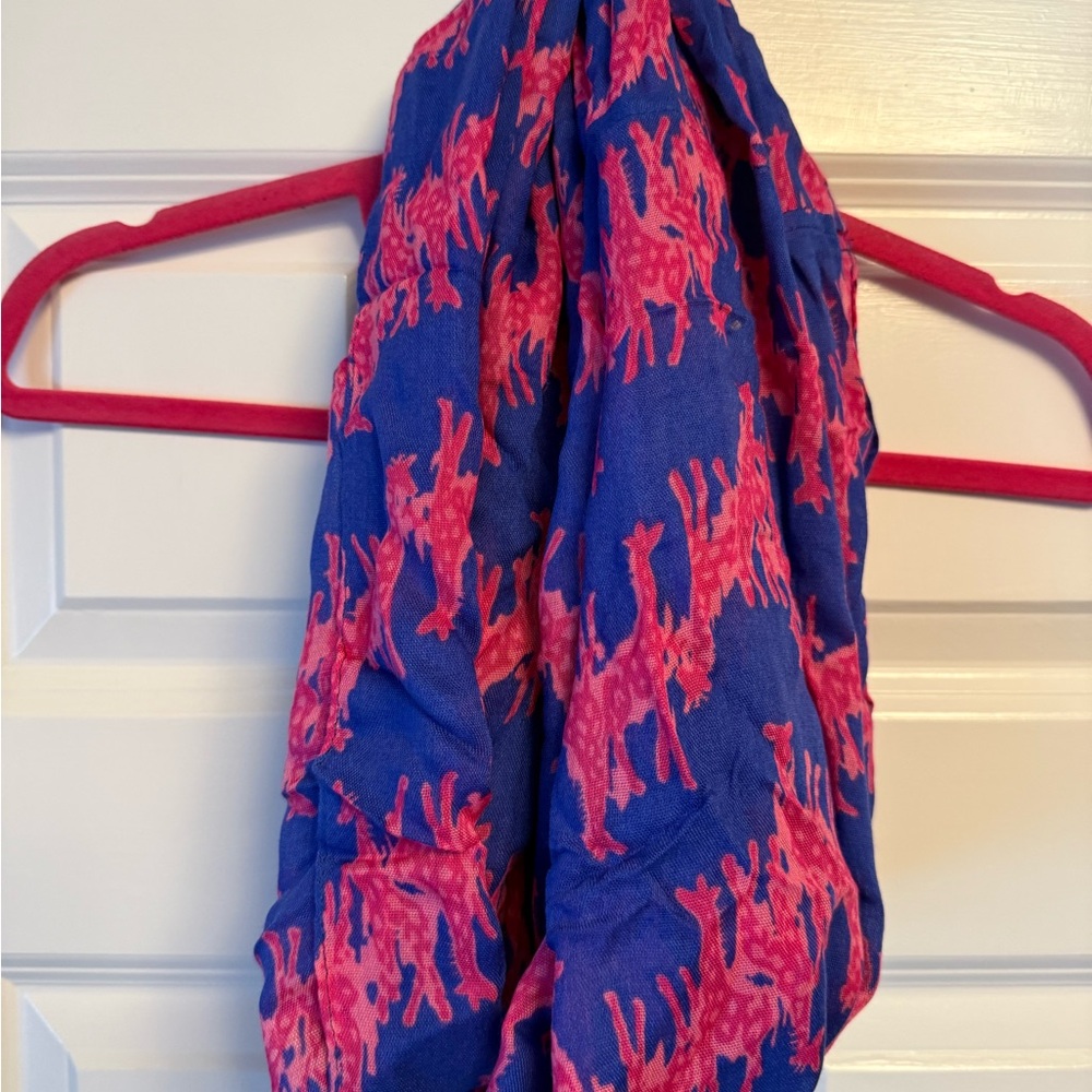 Lilly Pulitzer Blue and Pink Scarf